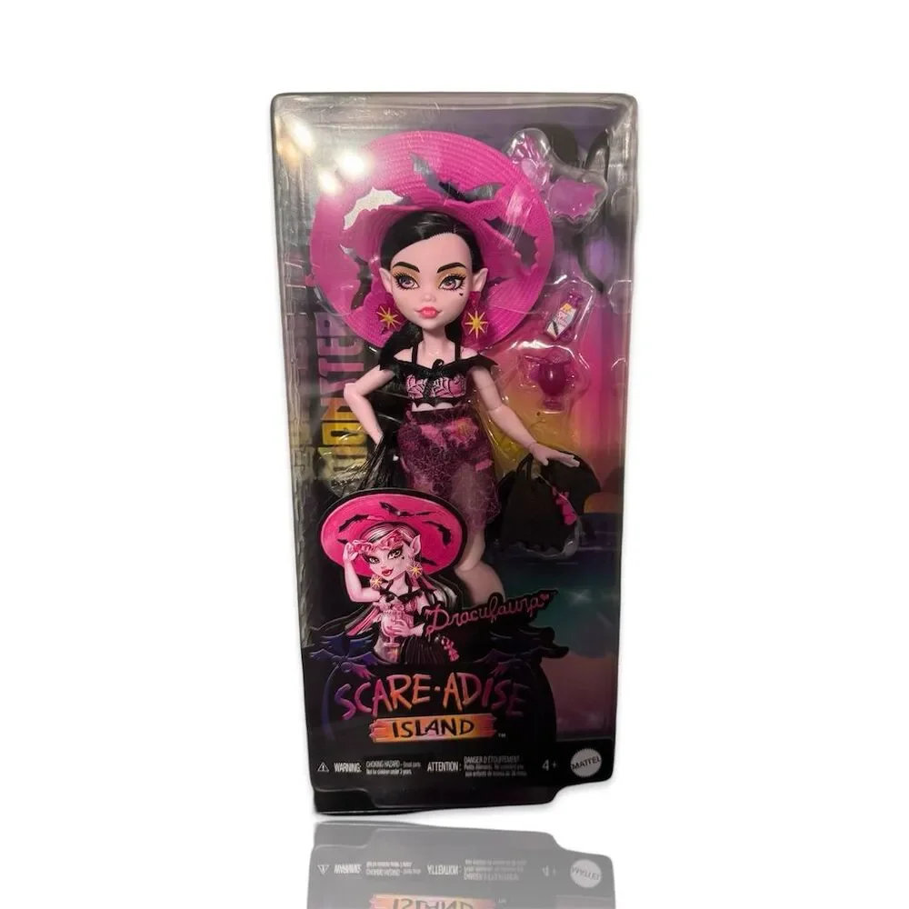 Monster High Scare-Adise Island Draculaura Doll with Swimsuit & Accessories: NIB